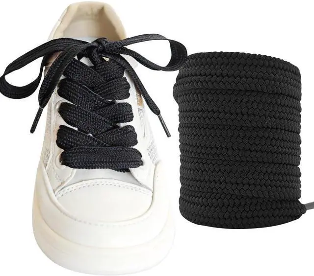 Main image of 2 Pairs 5/8" Fat Shoe Laces for Sneakers, Jumbo Laces, 16mm Wide Flat Shoelaces for Athletic Shoes