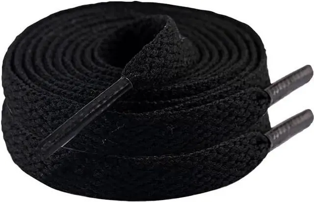 Main image of 2 Pairs Flat Shoe Laces for Sneakers 5/16" Wide Shoelaces for Athletic Running Shoes Boot Strings