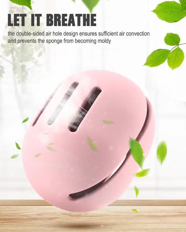 Alt view image 6 of 7 - FERYES Makeup Sponge Holder Shatterproof Eco-Friendly Silicone Beauty Make Up Blender Case for Travel - Pink