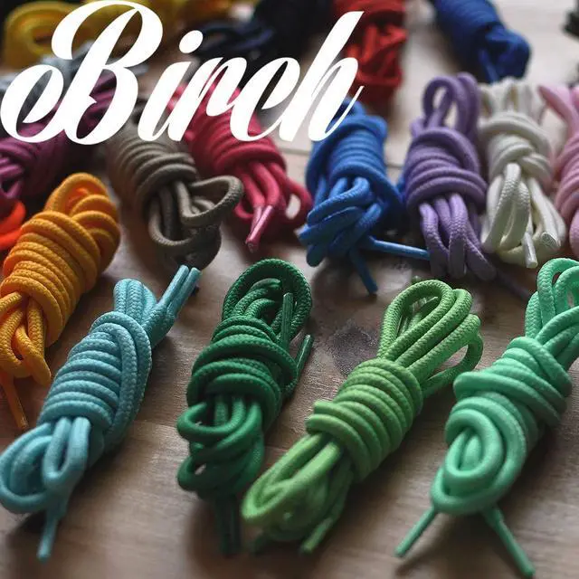 Alt view image 2 of 2 - Birch Round Shoelaces for Sneakers, 27 Vibrant Colors, 4 Different Lengths, 1 Pair (2 Laces) - Polyester Blend