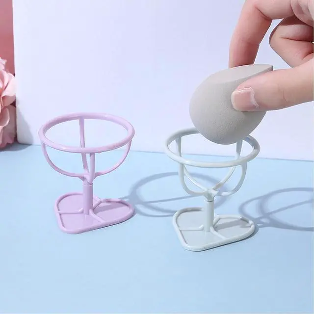 Alt view image 3 of 6 - 2Pcs (Purple+Blue) Makeup Sponge Puff Display Stand Beauty Egg Storage Rack, Sponge Drying Rack Stand Holder Egg Powder Puff Drying Shelf, Makeup Blenders and Sponges
