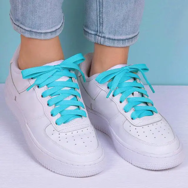 Alt view image 3 of 7 - Olukssck 2/5" Flat Shoe Laces for Sneakers 29 Colors Shoelaces in 28" - 72"