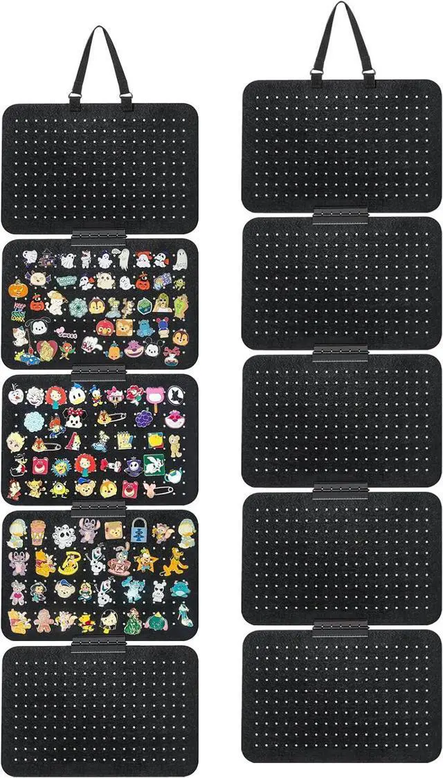 Main image of tutata Hanging Pin Collection Display Panel, Detachable Enamel Pin Pages | Badge Collection Display Holder, Soft Felt Panel, Black