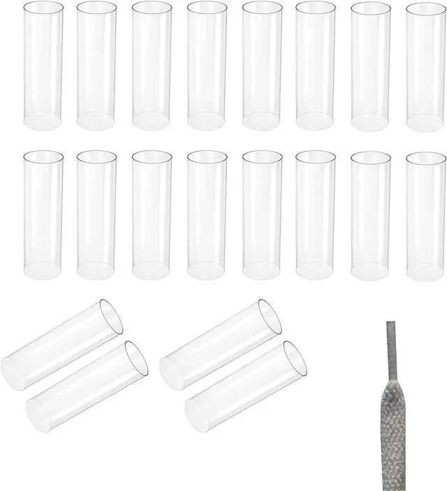 Main image of Aglets for Shoelaces,20pcs Sneaker Shoe Lace Shortening Repair Aglet Tips,Clear Shoe Lace Ends Tips with Good Heat Shrinkage,Compatible with Most Sneaker Shoes