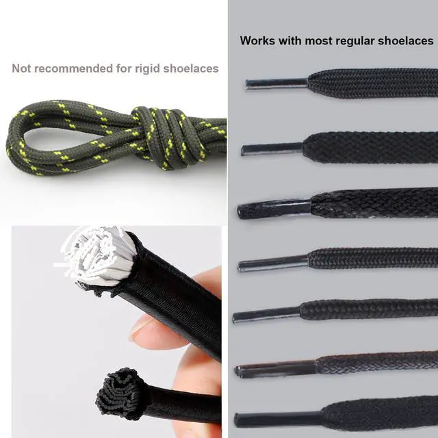 Alt view image 6 of 6 - Aglets for Shoelaces,20pcs Sneaker Shoe Lace Shortening Repair Aglet Tips,Clear Shoe Lace Ends Tips with Good Heat Shrinkage,Compatible with Most Sneaker Shoes