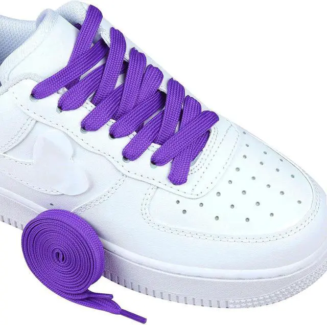 Alt view image 2 of 7 - Olukssck 2/5" Flat Shoe Laces for Sneakers 29 Colors Shoelaces in 28" - 72"