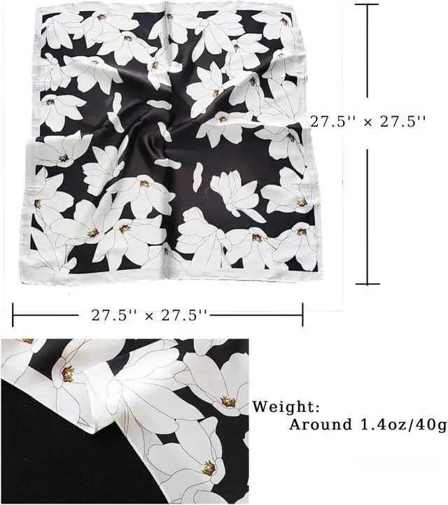 Alt view image 4 of 6 - Satin Bandana Headscarf for Women Silky Hair Scarves for Fashion Lightweight