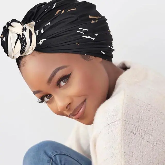 Alt view image 3 of 7 - EXTREE Women's 35 inch Fashion Headscarf Silk Satin Scarf for Hair Wrapping at Night Bandana Square Scarf for Sleeping