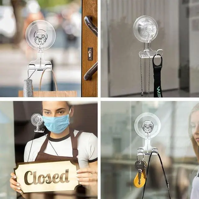 Alt view image 5 of 7 - 2PCS Suction Cup Razor Holder for Shower, Clear Reusable His and Hers Razor Hooks