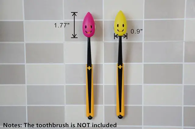 Alt view image 7 of 7 - EIKS 4 Set Travel Toothbrush Head Cover Cap with Suction Cup | Portable Protective Covers, Color-coded, For Bathroom Wall Mirror Mounting