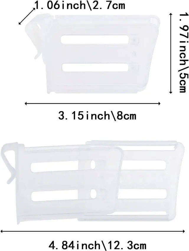 Alt view image 2 of 7 - 20 Pack Refrigerator Door Shelf Dividers Organizer Adjustable Separators for Home Kitchen Office Supplie