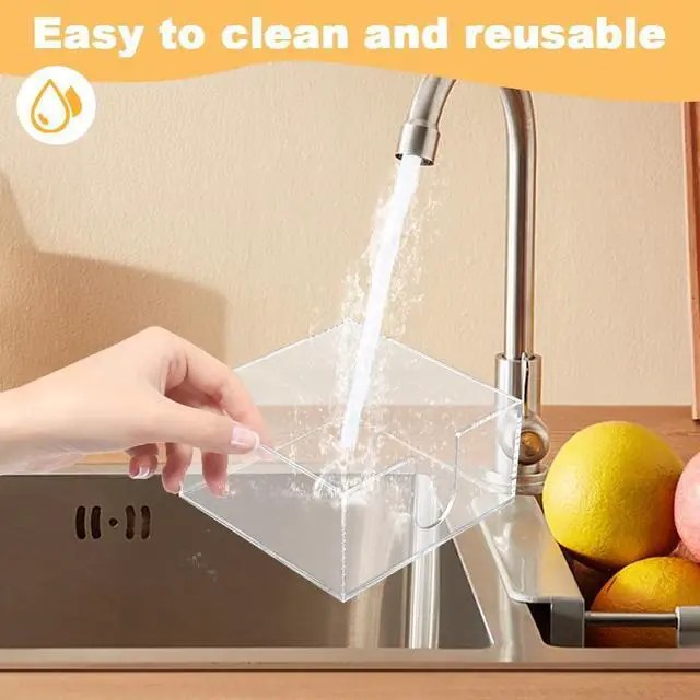 Alt view image 7 of 7 - Acrylic Cocktail Napkin Holder for Table Beverage Napkin Holder Clear Guest Towel Holders Square Napkins Tray for for Bathroom, Kitchen, Parties(SIZE:5.5x5.5in)