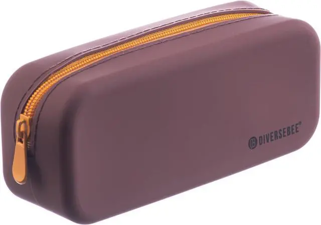 Main image of DIVERSEBEE Soft Silicone Pencil Case, Pencil Pouch with Zipper (Grape) | Aesthetic Pen Bag for School, Bible Study Journaling Supplies and Accessories, Cute Pencil Organizer