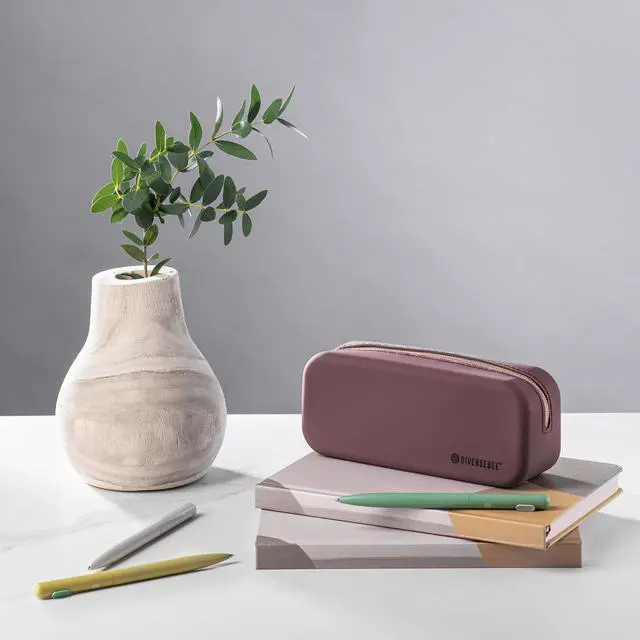 Alt view image 4 of 6 - DIVERSEBEE Soft Silicone Pencil Case, Pencil Pouch with Zipper (Grape) | Aesthetic Pen Bag for School, Bible Study Journaling Supplies and Accessories, Cute Pencil Organizer