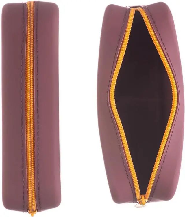 Alt view image 6 of 6 - DIVERSEBEE Soft Silicone Pencil Case, Pencil Pouch with Zipper (Grape) | Aesthetic Pen Bag for School, Bible Study Journaling Supplies and Accessories, Cute Pencil Organizer
