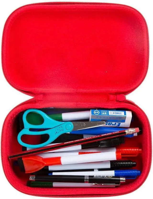 Alt view image 7 of 7 - ZIPIT Wildlings Pencil Box for Kids, Large Pencil Case for School, Black | Sturdy hard shell pencil box for kids, machine washable, secure zipper closure, holds 60 pens & pencils, crack-proof material
