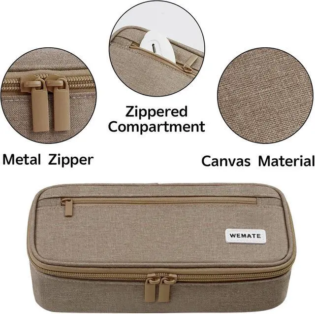 Alt view image 4 of 7 - WEMATE Pencil Case, Large Storage Organizer, Makeup Bag, Teacher Must - have, Big Pencil Pouch, Marker Case for College