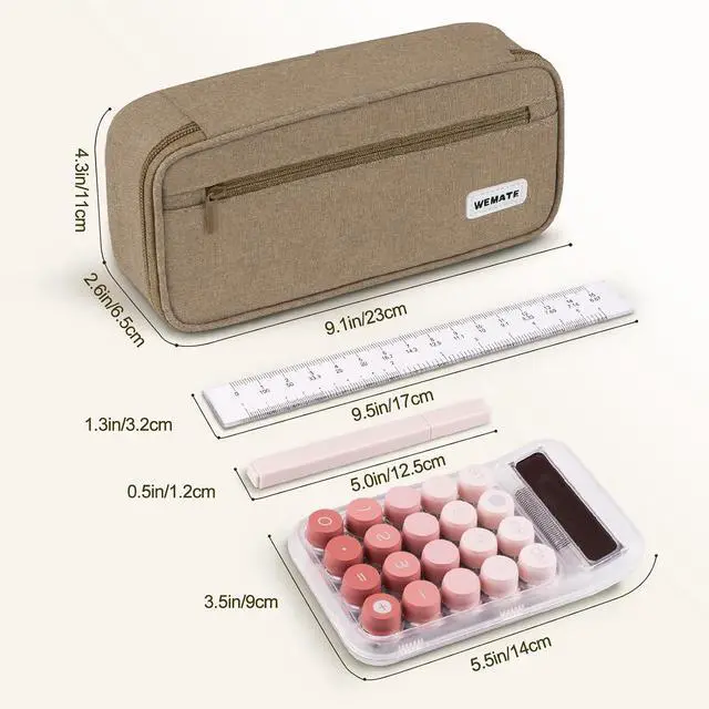 Alt view image 5 of 7 - WEMATE Pencil Case, Large Storage Organizer, Makeup Bag, Teacher Must - have, Big Pencil Pouch, Marker Case for College