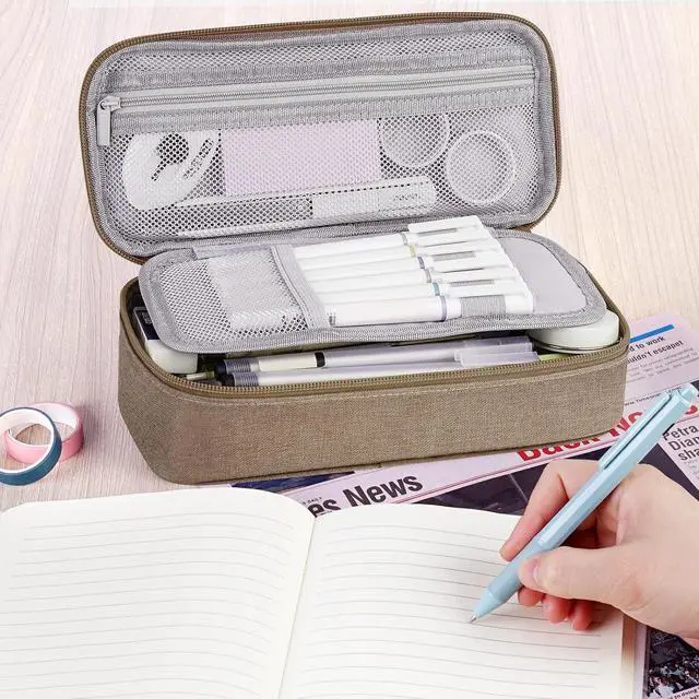 Alt view image 6 of 7 - WEMATE Pencil Case, Large Storage Organizer, Makeup Bag, Teacher Must - have, Big Pencil Pouch, Marker Case for College