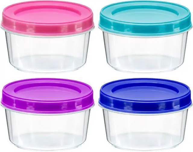 Alt view image 4 of 7 - DecorRack 7 oz Food Storage Containers, Multipurpose, Screw Lids (4 Pack)