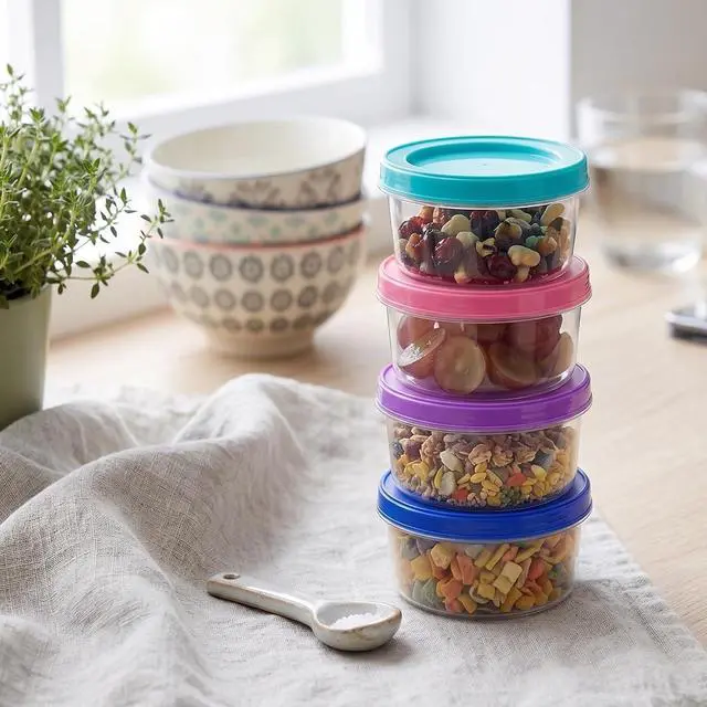 Alt view image 5 of 7 - DecorRack 7 oz Food Storage Containers, Multipurpose, Screw Lids (4 Pack)