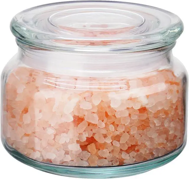 Alt view image 8 of 14 - Salt Cellar, Glass Container, Airtight Lid, Wide Mouth, 280ml, Clear | Handcrafted Kiln-Fired Design With Anti-Slip Base, PP Sealing Ring Keeps Contents Fresh, For Spices, Sugar & Coffee