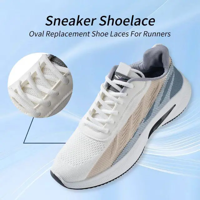 Alt view image 2 of 5 - 1 Pair Oval ShoeLaces Athletic Shoe Laces Round Running Shoelace