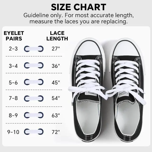 Alt view image 6 of 6 - 1 Pair Flat Shoe Laces for Sneakers, 54" Shoelaces for Sneakers, 5/16 Wide Athletic Shoelaces for Replacement