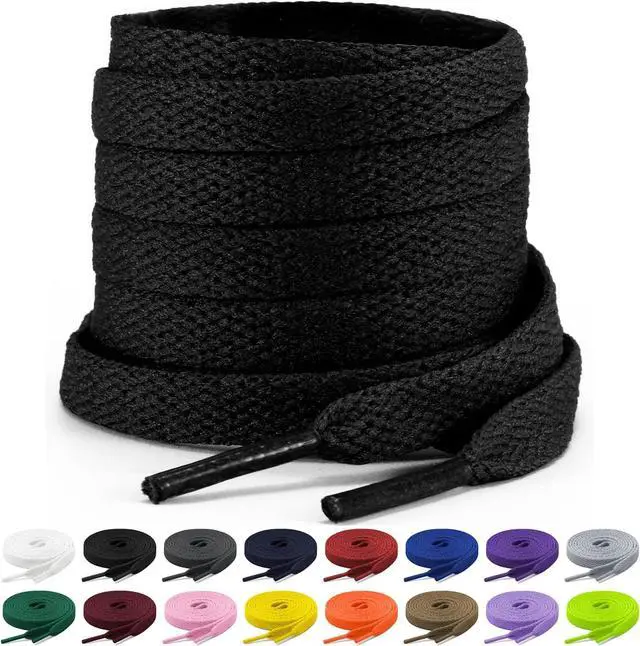 Main image of 2 Pairs Flat Shoe Laces, Athletic Shoe Laces for Sneakers Skate Shoes Boots and Sport Shoes