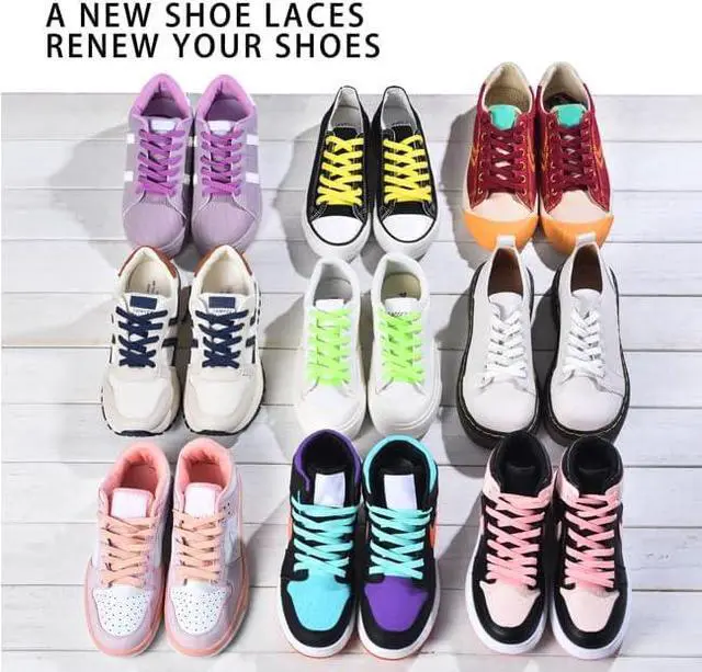 Alt view image 6 of 7 - 1/2 Pair Flat Shoe Laces for Sneakers, Shoelaces for Boot, Athletic Shoestrings