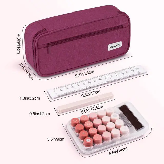 Alt view image 5 of 7 - WEMATE Pencil Case, Large Storage Organizer, Makeup Bag, Teacher Must - have, Big Pencil Pouch, Marker Case for College