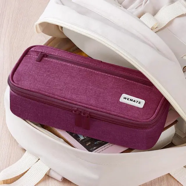 Alt view image 7 of 7 - WEMATE Pencil Case, Large Storage Organizer, Makeup Bag, Teacher Must - have, Big Pencil Pouch, Marker Case for College