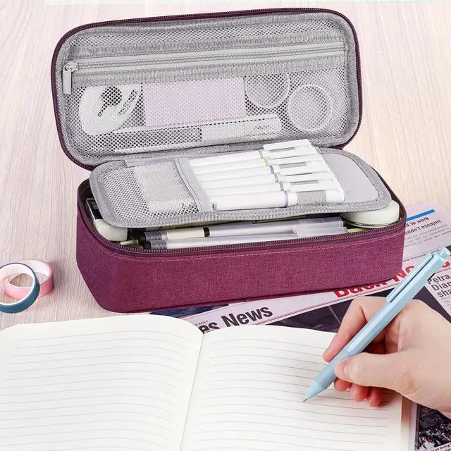 Alt view image 6 of 7 - WEMATE Pencil Case, Large Storage Organizer, Makeup Bag, Teacher Must - have, Big Pencil Pouch, Marker Case for College
