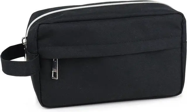 Main image of Fashion Stationery Black Pencil Case with Handle, Large Capacity