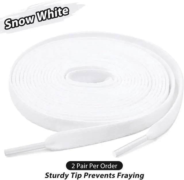 Alt view image 3 of 7 - 2 Pairs Flat Shoelaces, 5/16" Shoe Laces for Sneakers