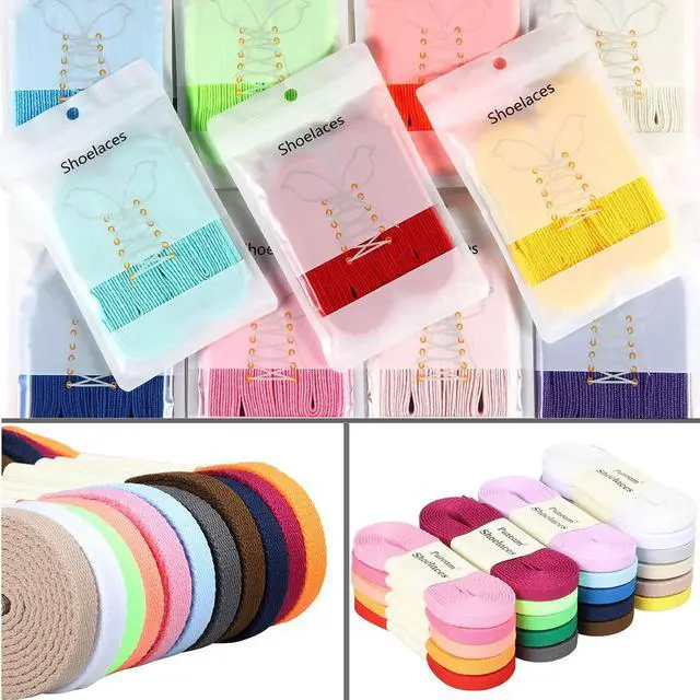 Alt view image 4 of 7 - 2 Pairs Flat Shoelaces, 5/16" Shoe Laces for Sneakers