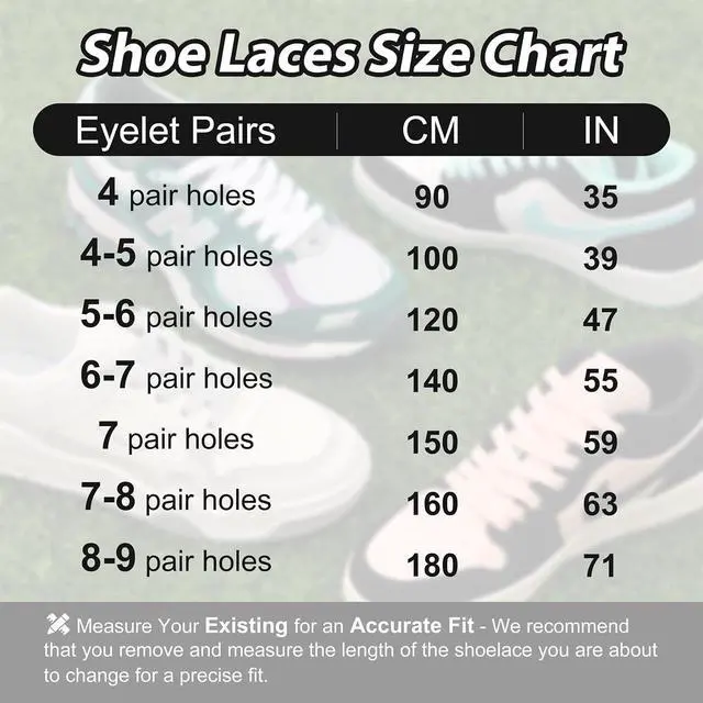Alt view image 6 of 7 - 2 Pairs Flat Shoelaces, 5/16" Shoe Laces for Sneakers