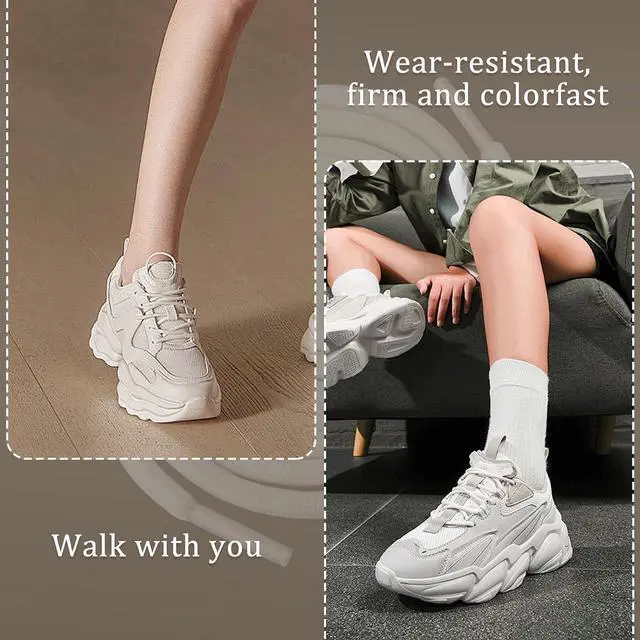 Alt view image 4 of 4 - White Round Shoe Laces, Polyester with Reinforced Tips, Ideal for Various Footwear and Accessories, 120cm/47inch