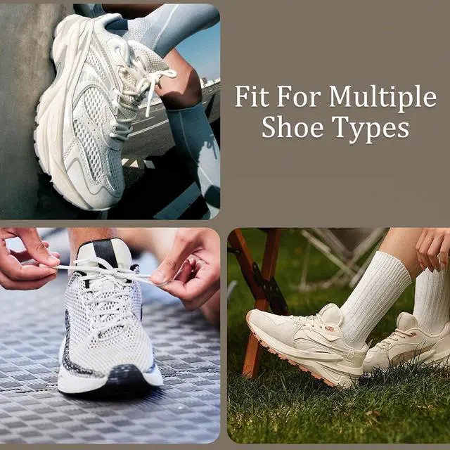 Alt view image 3 of 4 - White Round Shoe Laces, Polyester with Reinforced Tips, Ideal for Various Footwear and Accessories, 120cm/47inch
