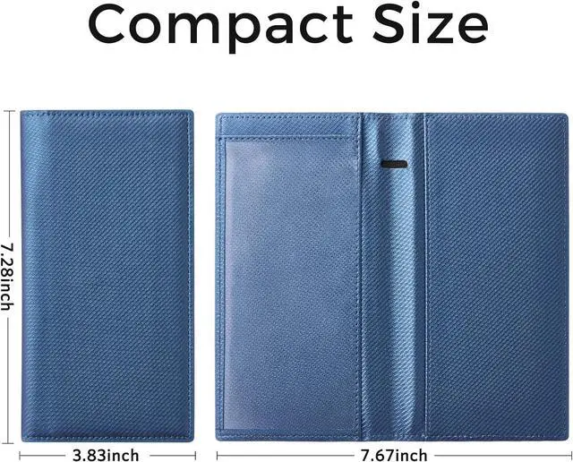 Alt view image 3 of 7 - CoBak Checkbook Cover for Women & Men - PU Leather Case with RFID Blocking | Classic Design Check Book Holder for Personal and Business
