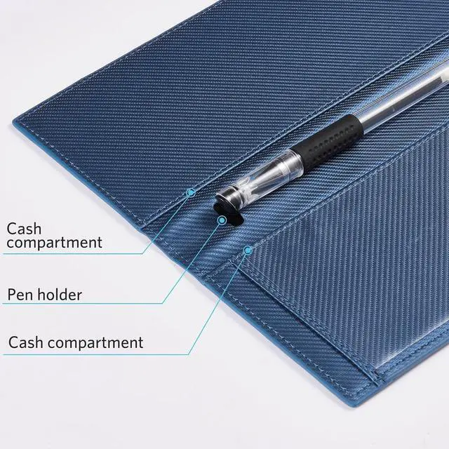 Alt view image 5 of 7 - CoBak Checkbook Cover for Women & Men - PU Leather Case with RFID Blocking | Classic Design Check Book Holder for Personal and Business