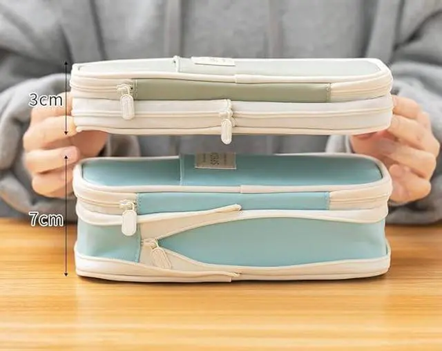 Alt view image 5 of 7 - Arnuixty Large Storage Pencil Case Pen Bag with Zipper Big Capacity Pouch Organizer for Office Travel Holder Box