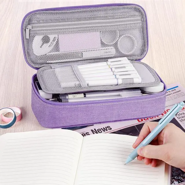 Alt view image 6 of 7 - WEMATE Pencil Case, Large Storage Organizer, Makeup Bag, Teacher Must - have, Big Pencil Pouch, Marker Case for College