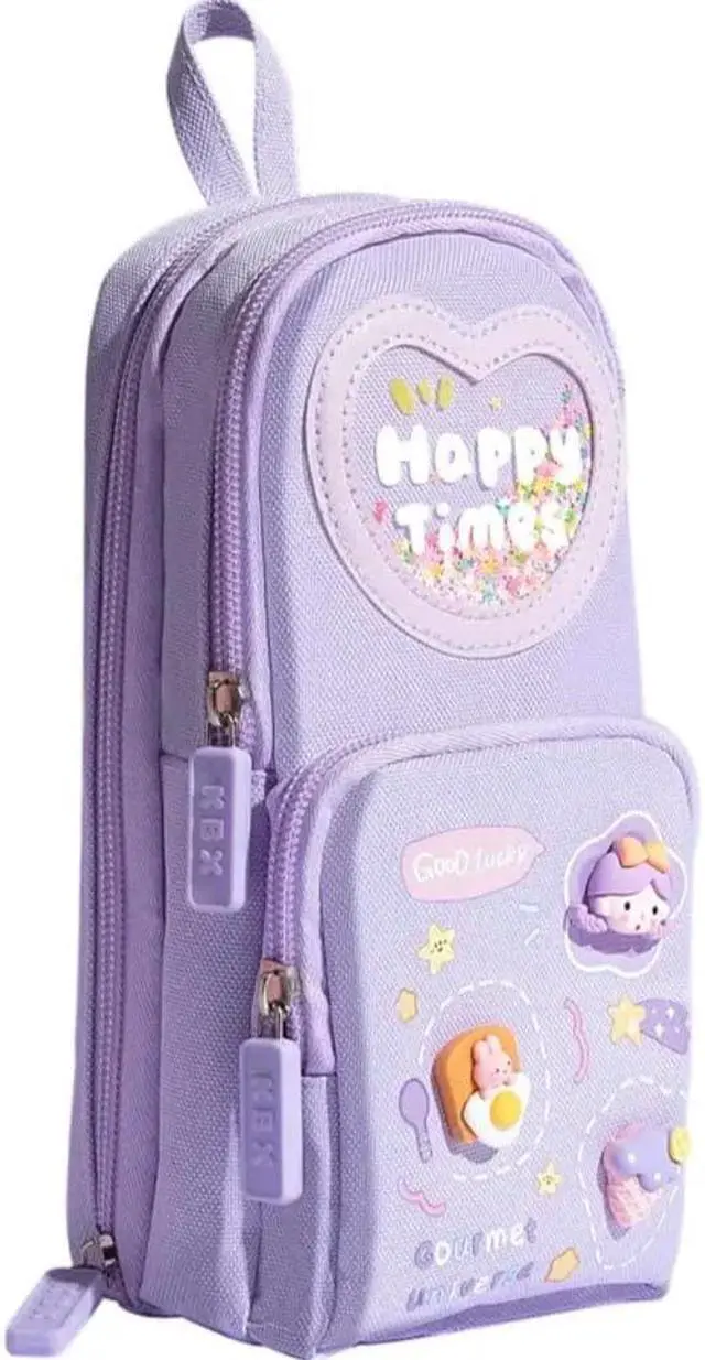 Alt view image 2 of 6 - Kids Pencil Case Large Capacity Pencil Pouch,Pen Case, Zipper Pouch, Storage Organizer for School, Collage and Office Supplies