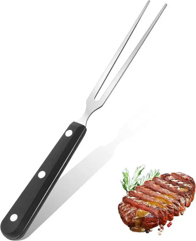 Main image of Carving Fork for Meat, Grill Serving Forks Heavy Duty Two Prong Meats Forks Two Prong Stainless Steel Meat Fork with Long Heat Resistant Handle for Slicing Serving Roasts, BBQ Kitchen Grill Essential