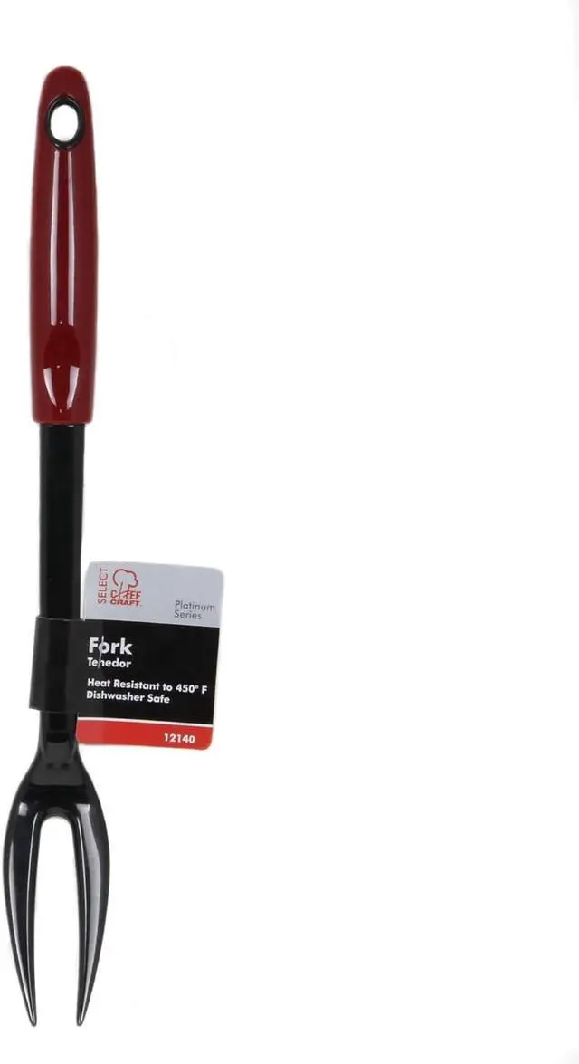 Alt view image 2 of 4 - Chef Craft Select Nylon Meat Cooking Fork, 13 inch, Red