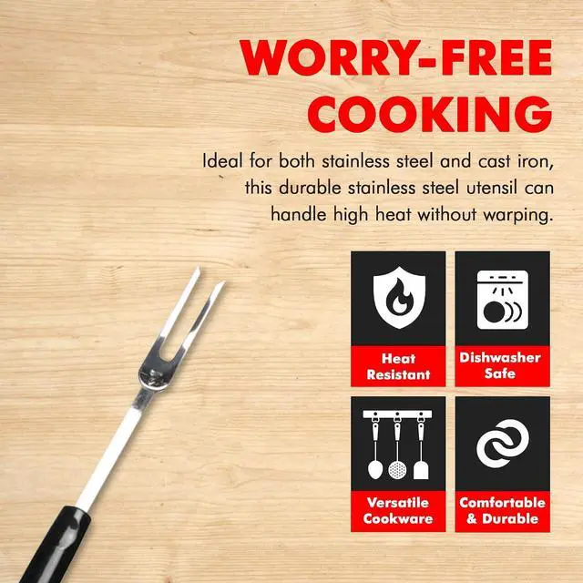 Alt view image 3 of 7 - Chef Craft Select Meat Cooking Fork, 13 inch, Stainless Steel