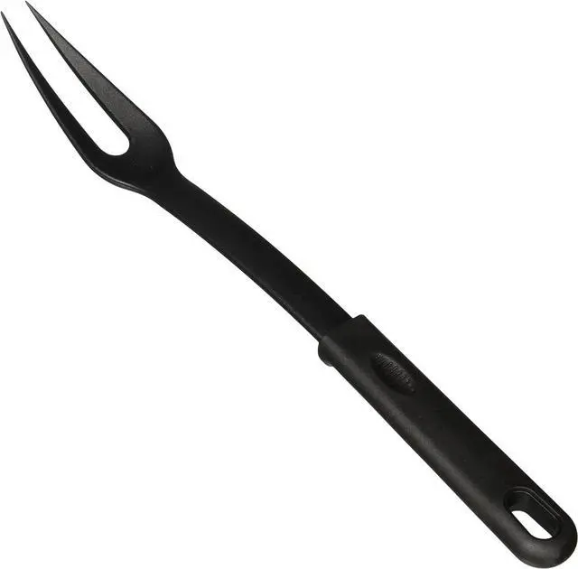 Main image of Winco 12" Black Nylon Commercial Basting Fork | Durable construction, Turning Roasts, Carving, Meat Preparation and Commercial Kitchen Use