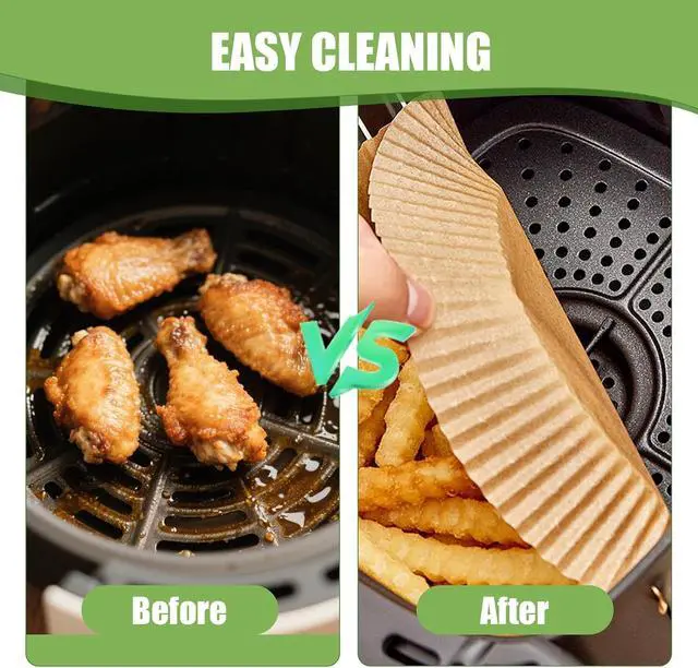 Alt view image 5 of 7 - Air Fryer Paper Liners 125Pcs 8-inch Non stick and oil resistant round lined air fryer parchment paper easy to clean, durable, food grade - suitable for air fryers, ovens and microwaves (Round)