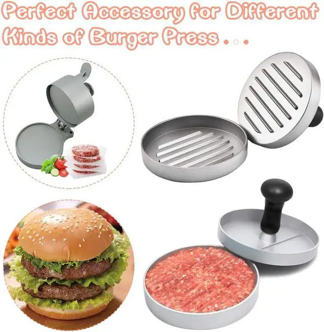 Alt view image 3 of 7 - YQL 5.5x5.5 Inch Square Patty Paper, 300 Count Burger Separator Sheets | Nonstick Burger Press Paper for Patty Separation, Freezer Storage, Baking, Caramel Candy Wrappers and Food Preparation